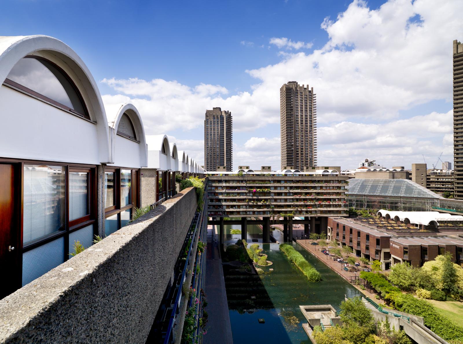 The Barbican, City of London. General view of exterior.