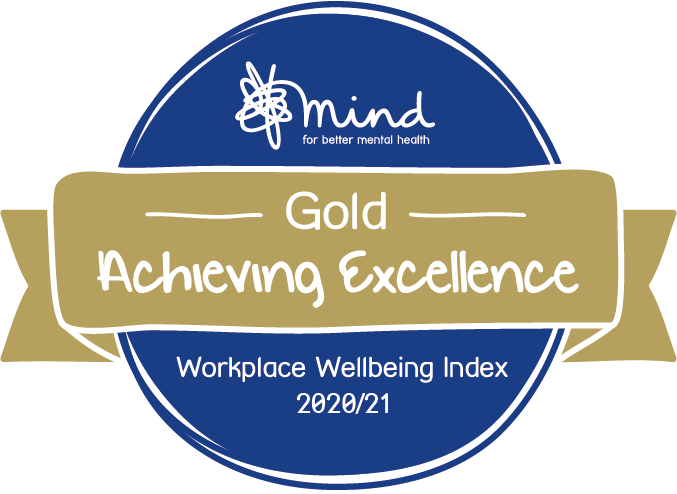 Mind Wellbeing Index Gold Badge 2020-21 logo