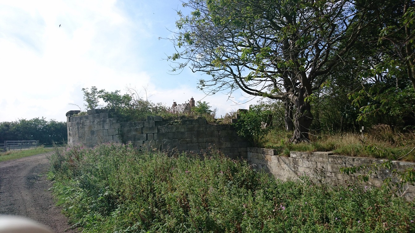 Damaged bastion at Seaton Delaval.