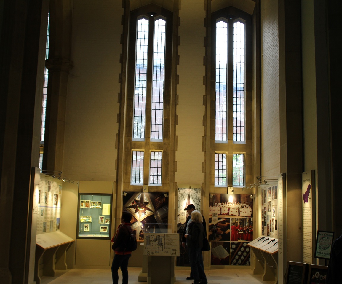 Image of the Heritage Interpretation Centre and the display of the Cathedral's history.