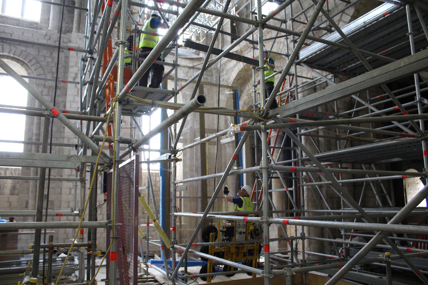 Image showing the extensive scaffolding in the South Transept