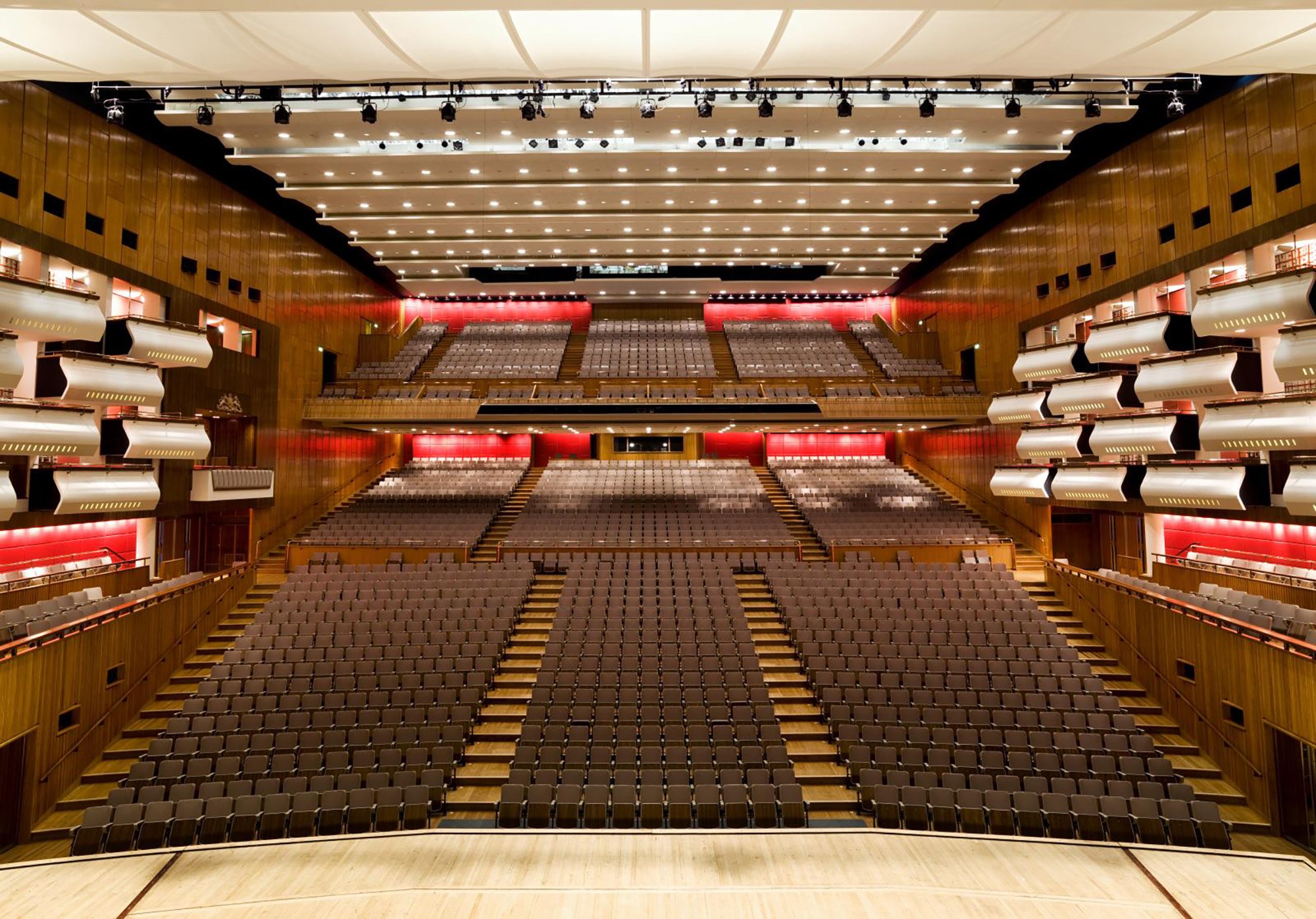 Royal Festival Hall: the auditorium viewed from the stage