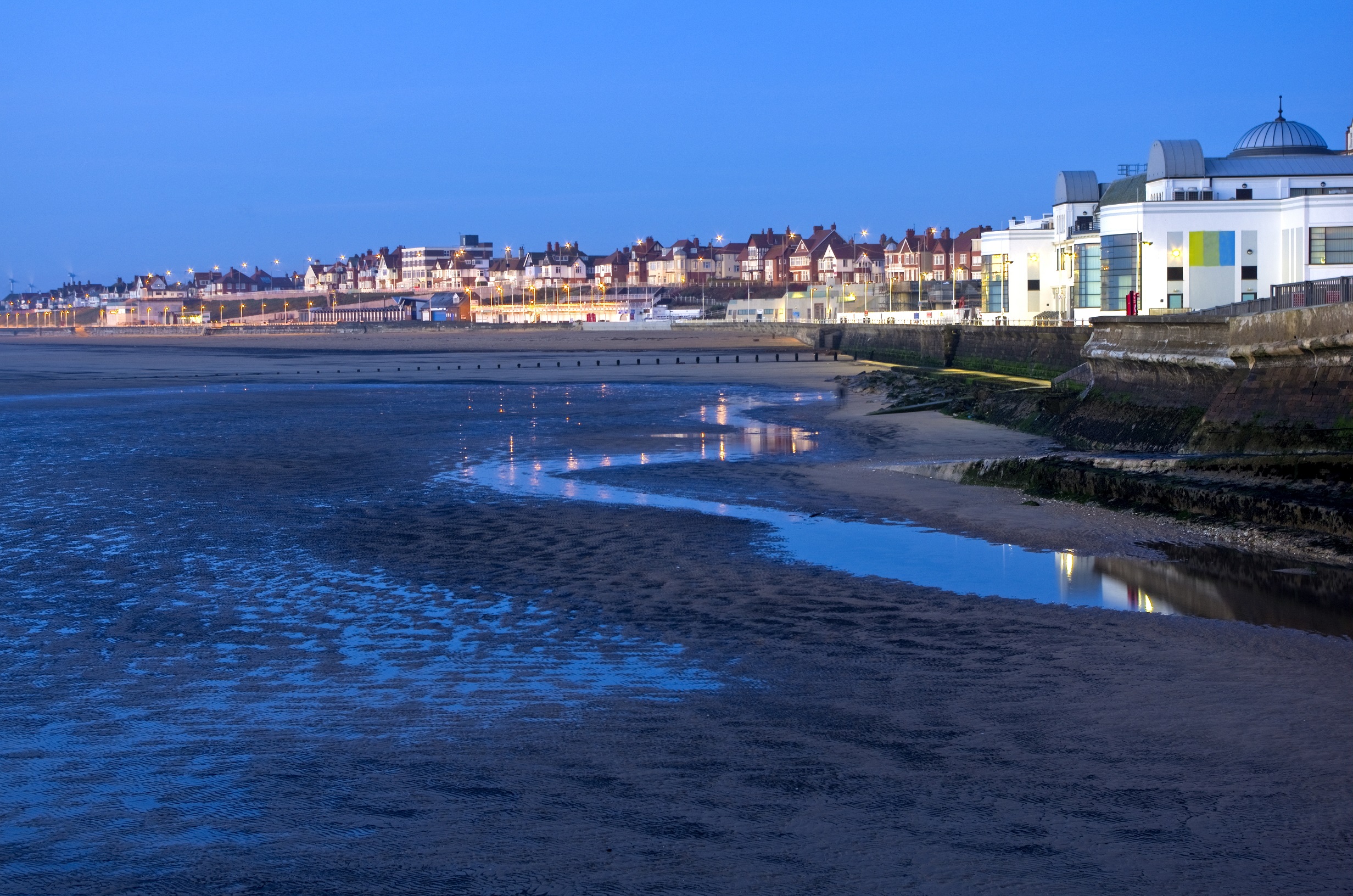Bridlington Spa, East Riding in early evening.
