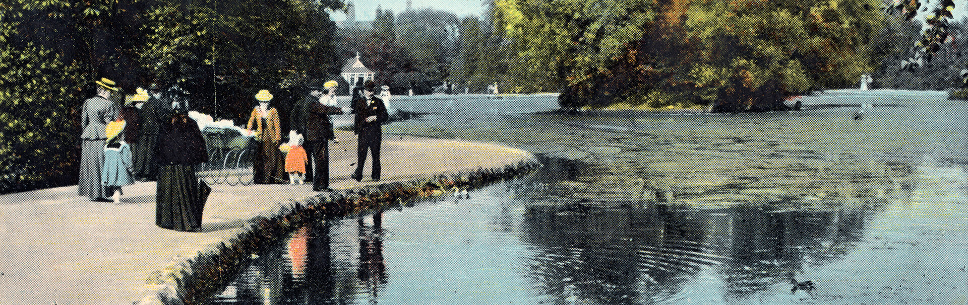 The Lake, Middlesbrough, North Yorkshire - a historic postcard