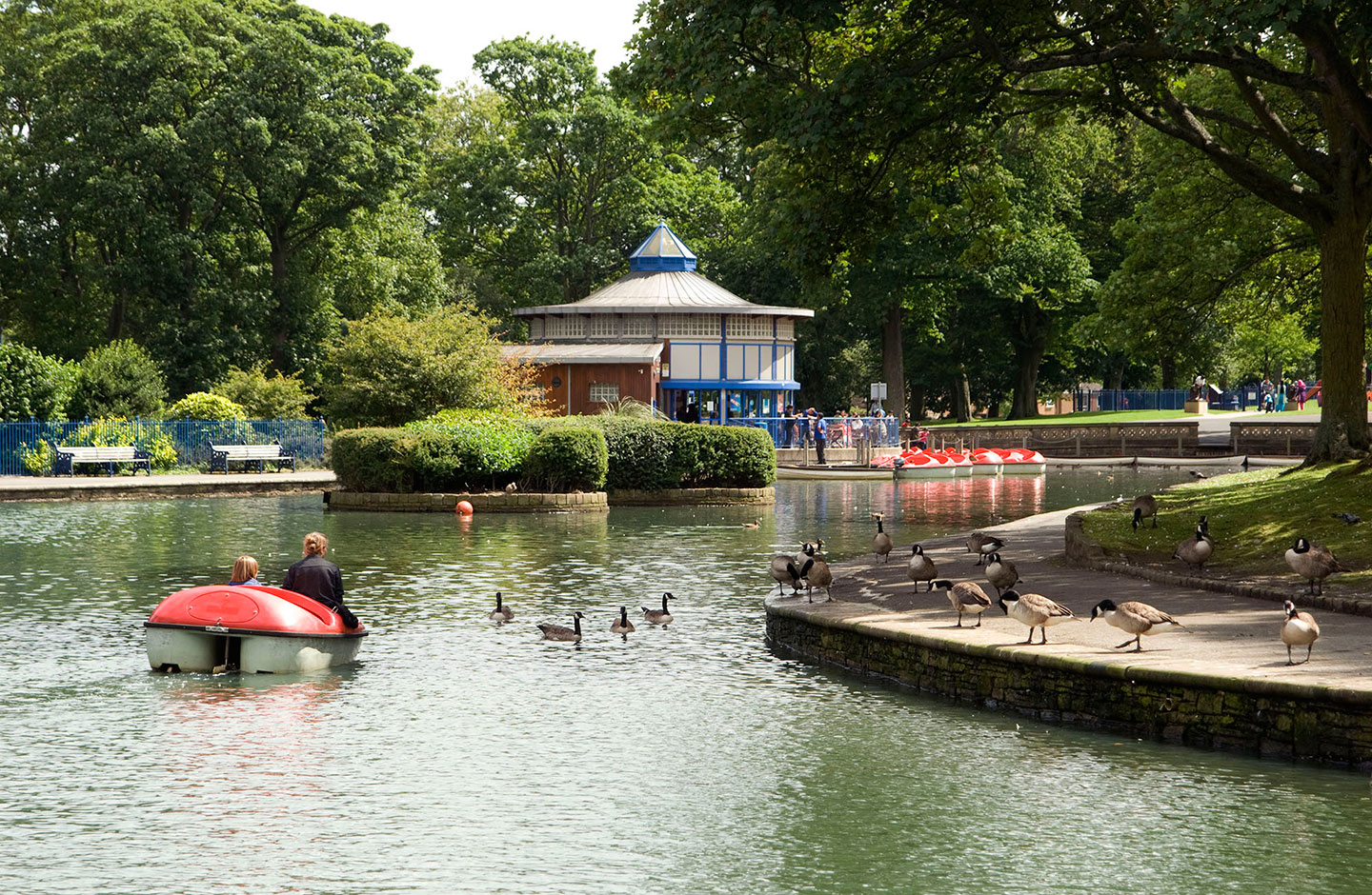 The lake was one of the first features to be constructed for Bradford’s new Lister Park in 1870s.