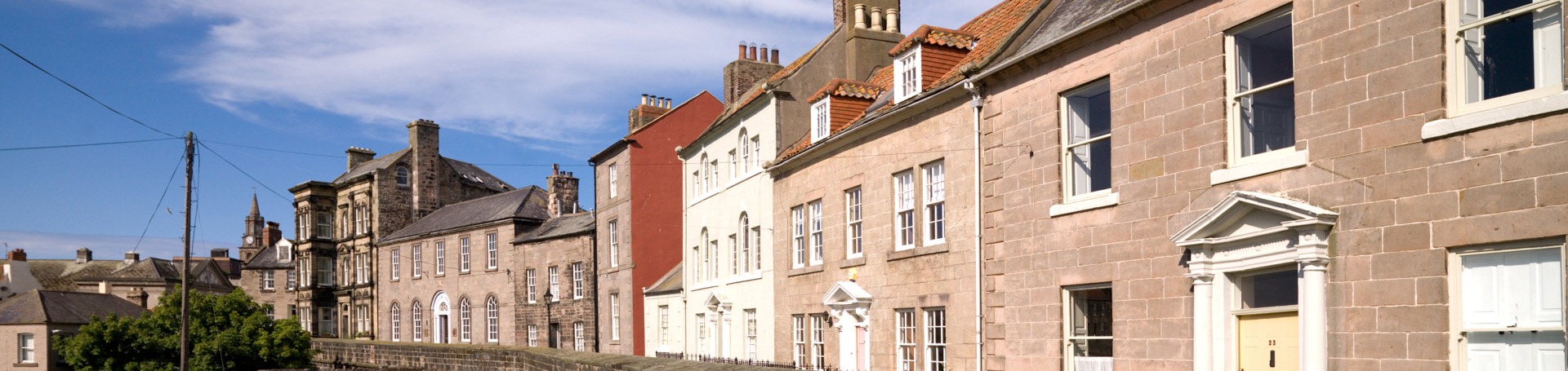 A row of historic buildings