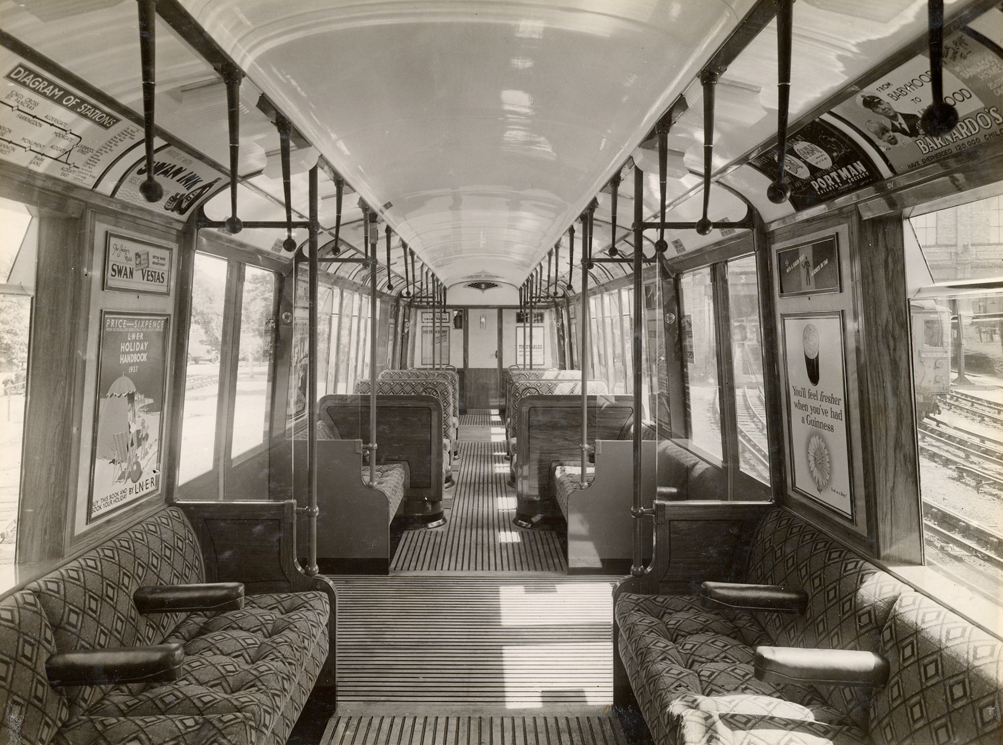Interior of tube carriage