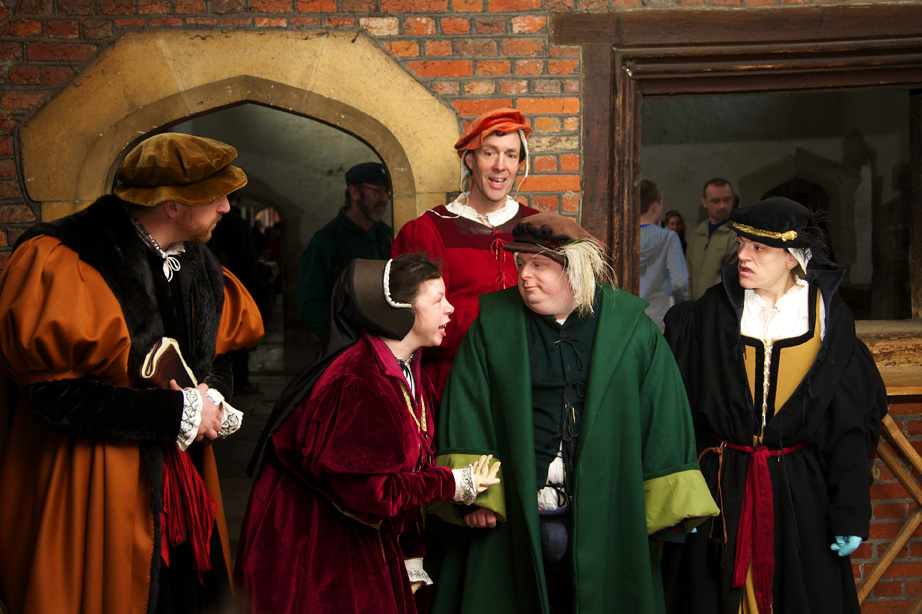 The Misfits Theatre Company perform 'All The King’s Fools' at Hampton Court, a theatre piece exploring the relationship between learning disability and the Tudor Court.
