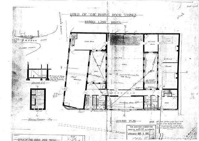 1912 Ground Floor plan of the Guild of Brave Poor Things. It had grown very propular and needed larger, specially designed premises.