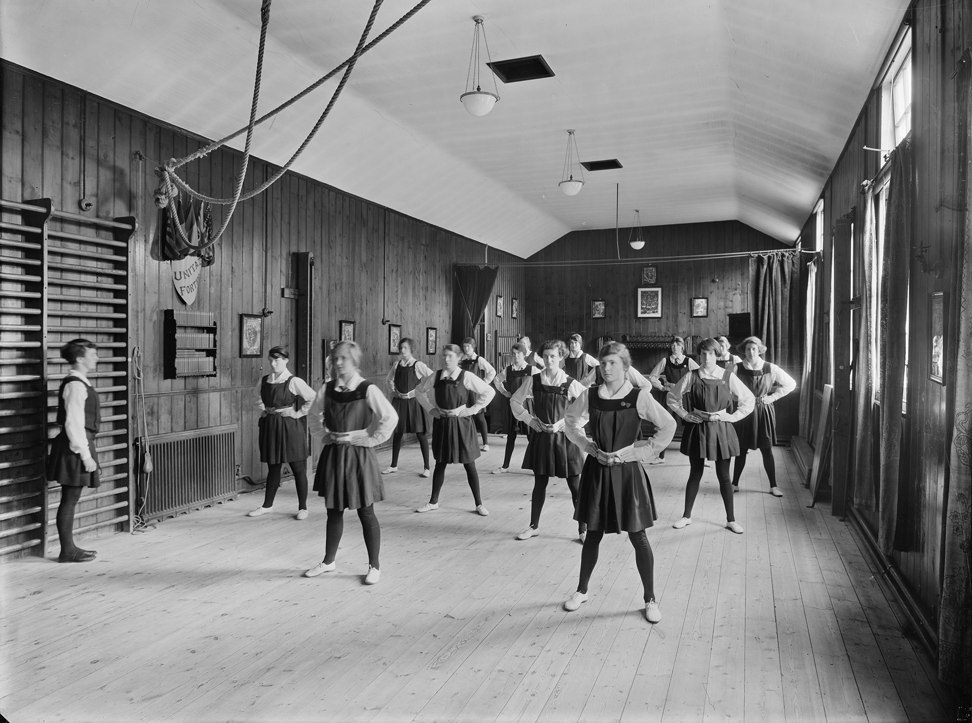 Gym class at West Heath School for Young Ladies