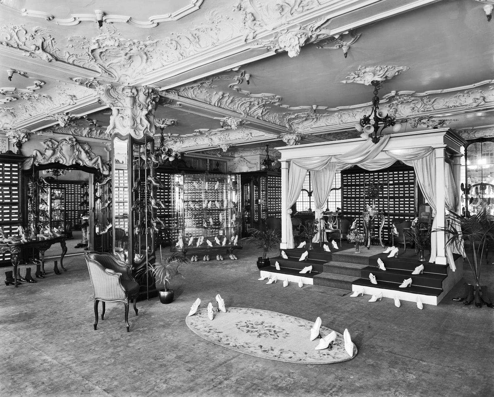 Harrods Shoe Department, decorated by Frederick Sage & Co. Ltd, in 1919