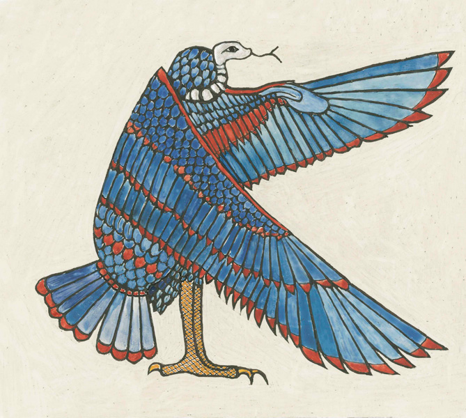 The Egyptian god Wadjet, as a serpent-headed vulture