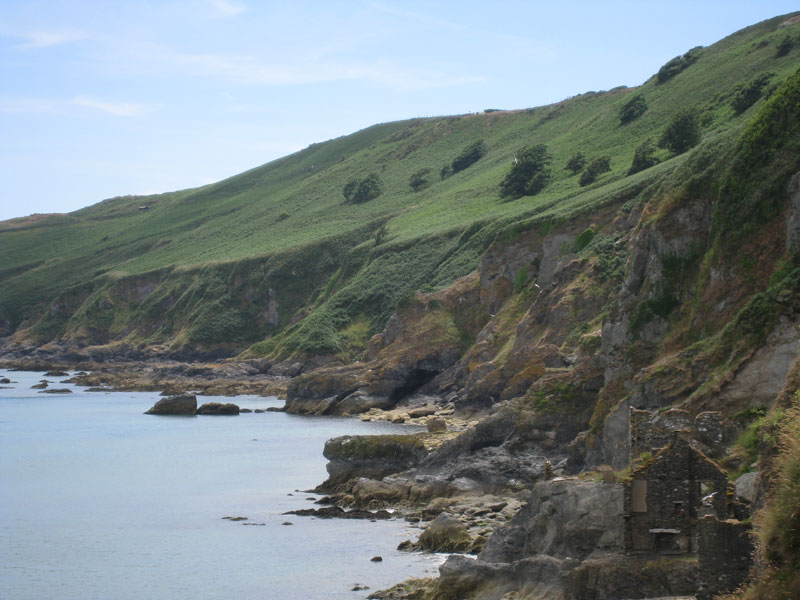 Hallsands, Devon. Remains of the villages, destroyed by beach draw-down in 1917.
