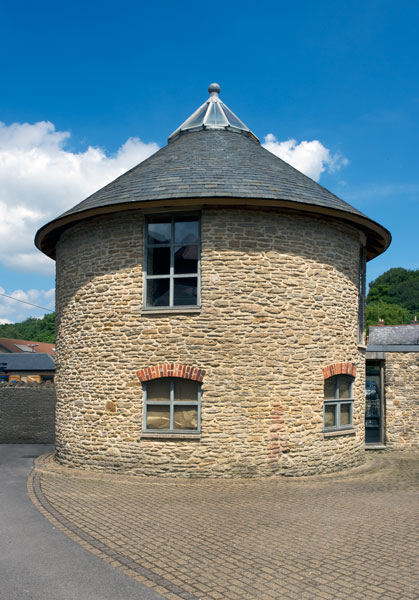 A circular drying stove, built for the drying of washed raw wool and now the Frome Tourist Information Centre