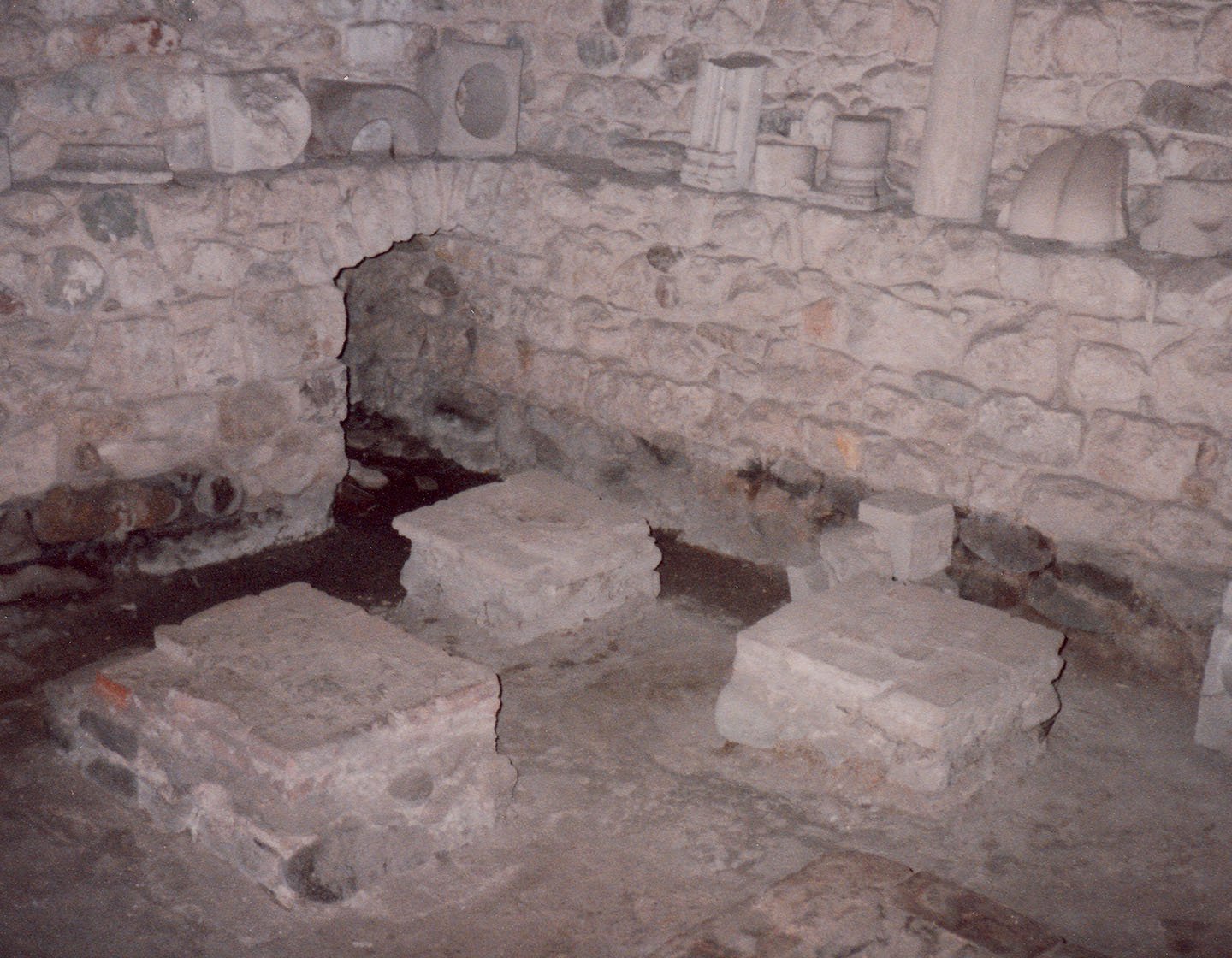 A corner of the caldarium in the ‘Arab baths’ in Gerona, Spain