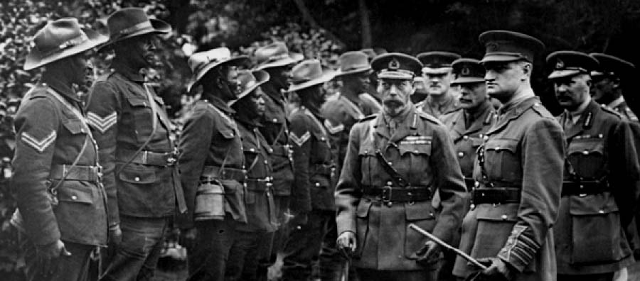 George V inspecting the troops
