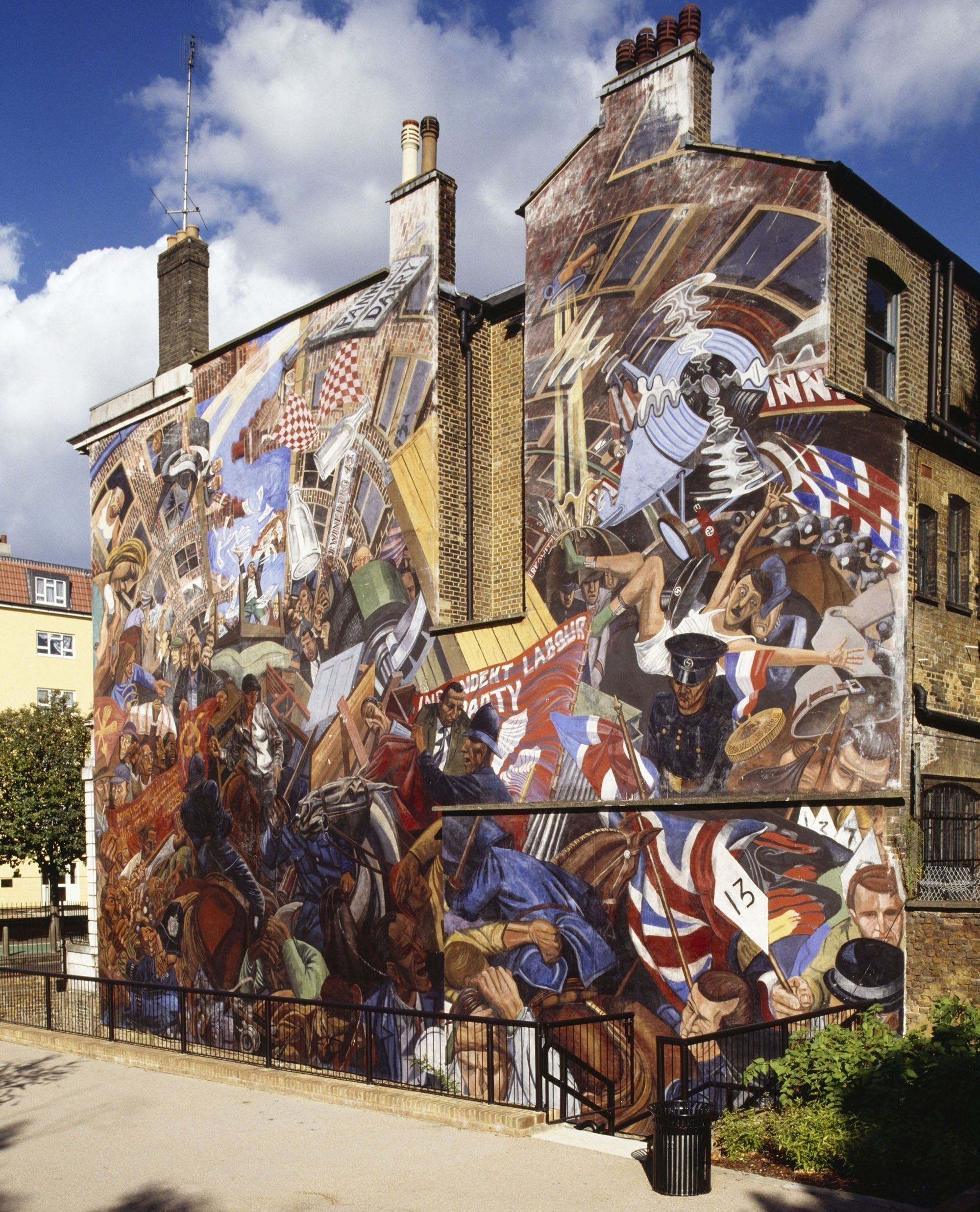 Mural on the former St George's Town Hall in Tower Hamlets, London