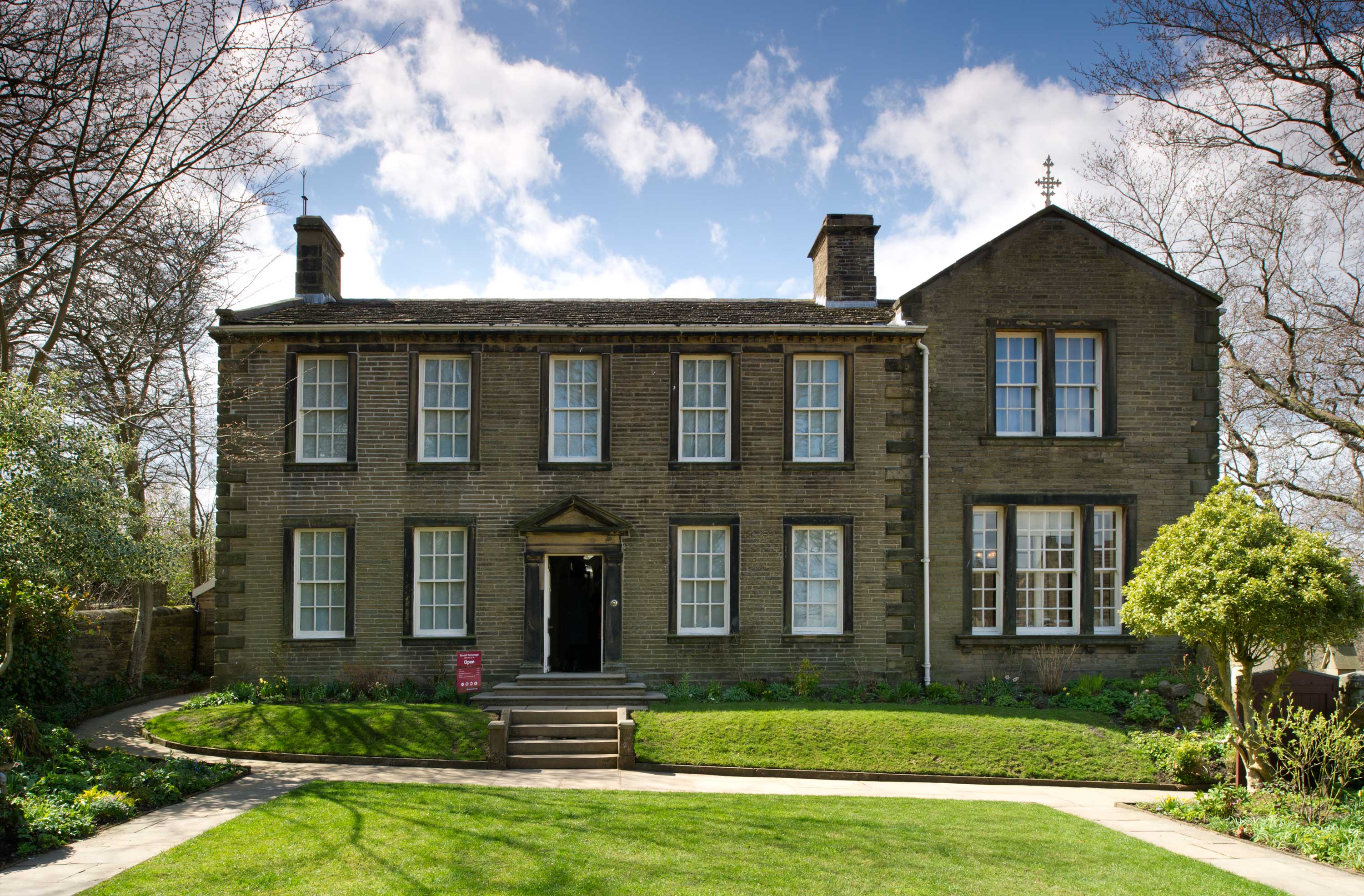 Image of the Brontë Parsonage in Haworth which was home to Patrick Brontë and his three literary daughters Charlotte, Emily and Anne from 1820 onwards.