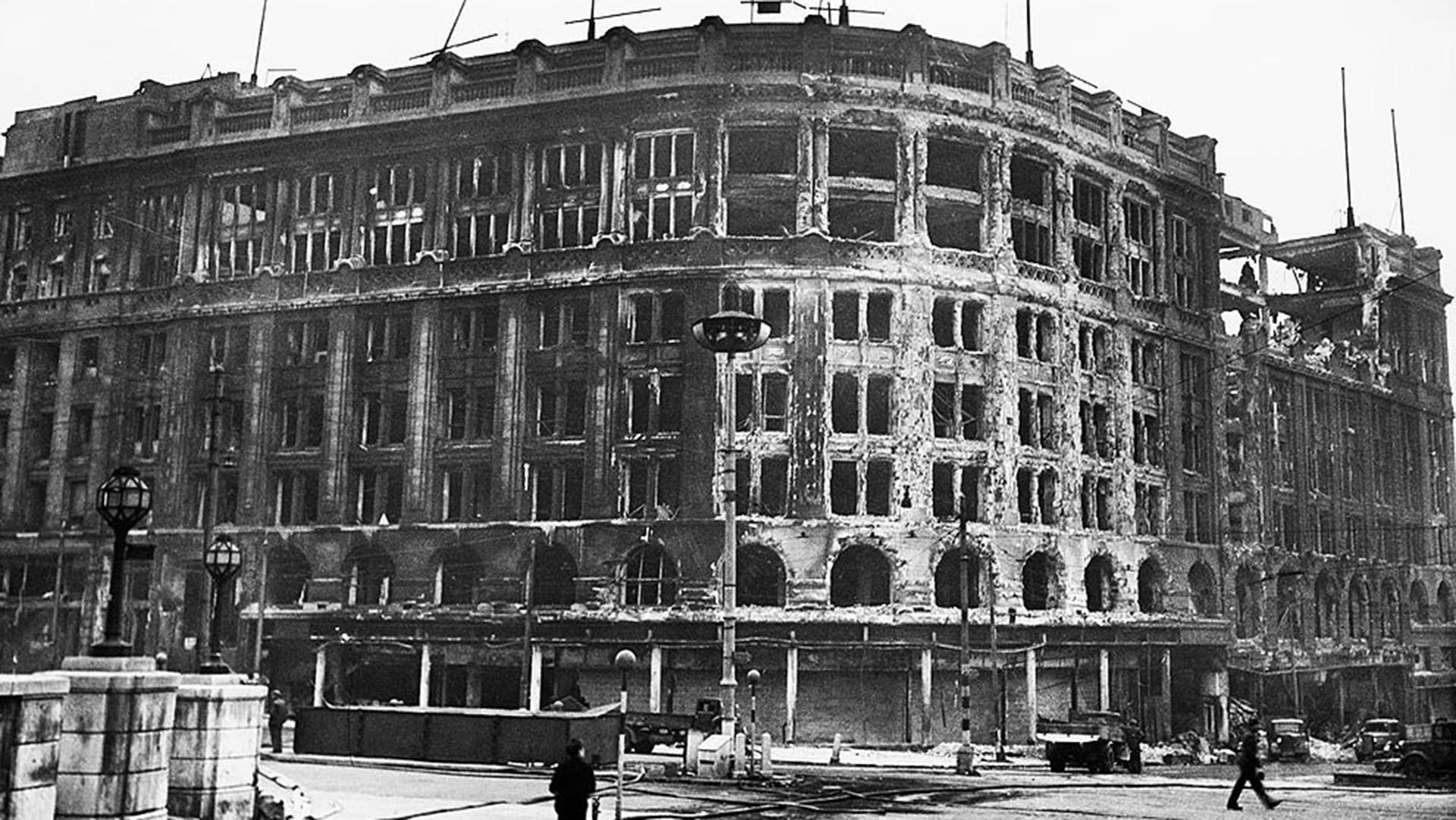 Remains of Lewis’s Department Store after the Liverpool Blitz