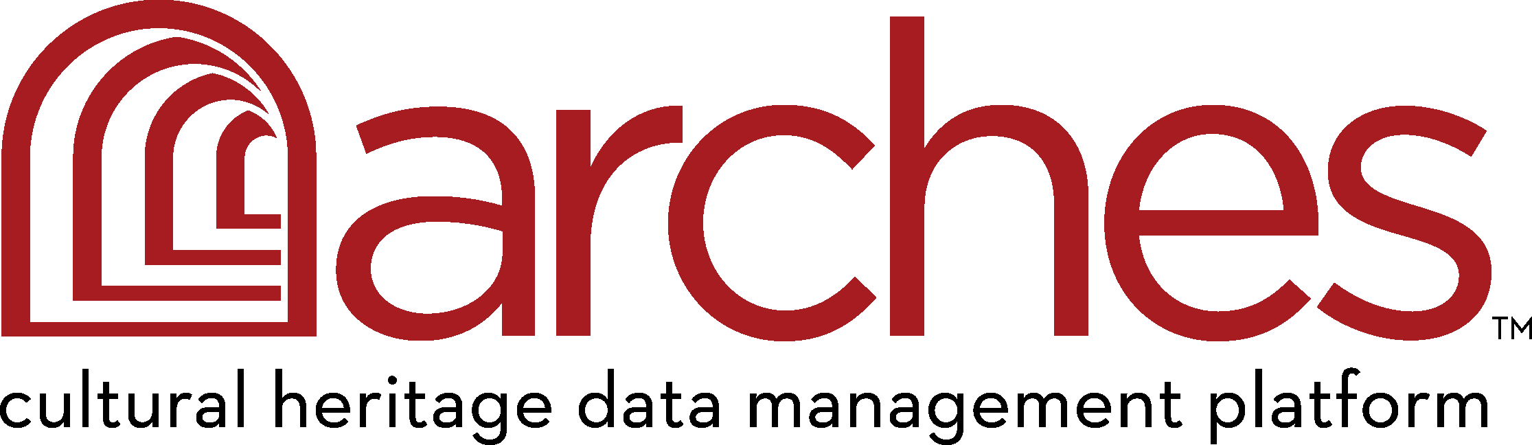 Arches logo. Text reads: Arches TM cultural heritage data management platform