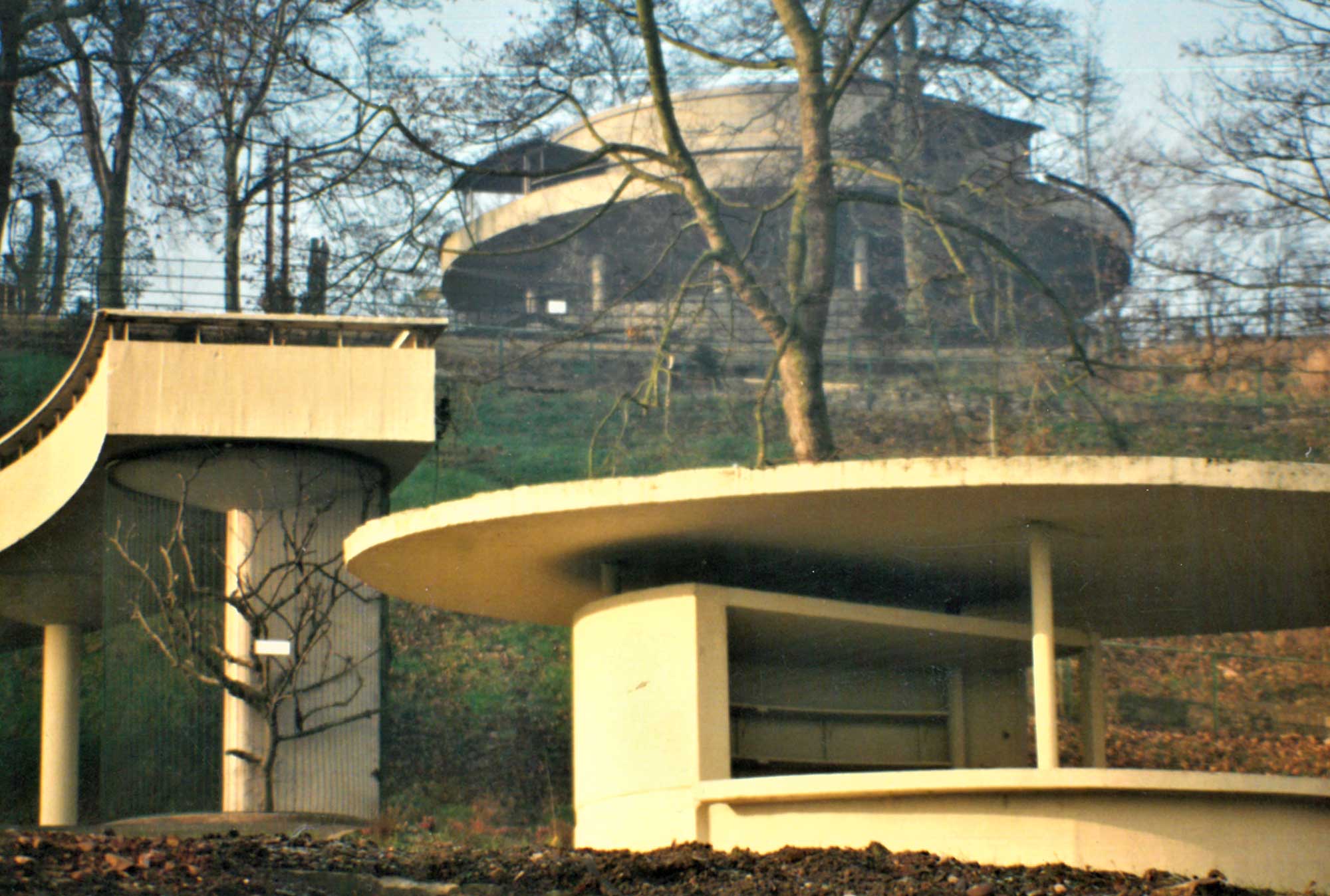 Dudley Zoo pavilions in their landscape context