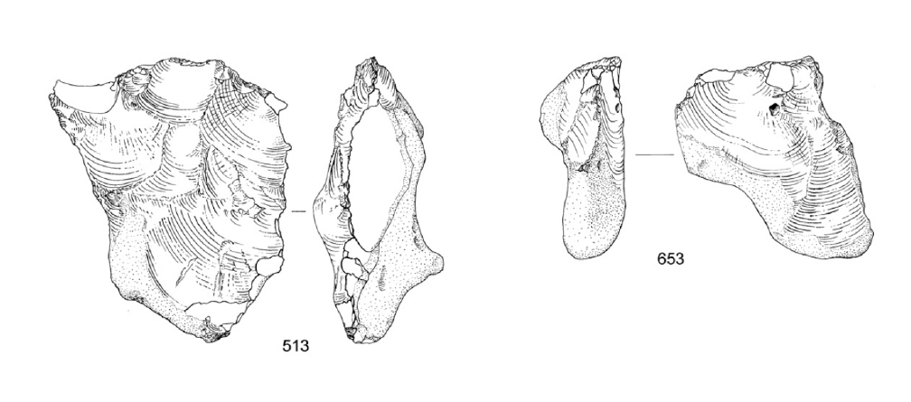 Drawings of Proto-Levallois cores