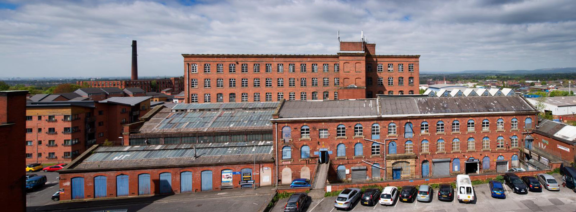 Mill complex at Hartford Works, Oldham, Greater Manchester