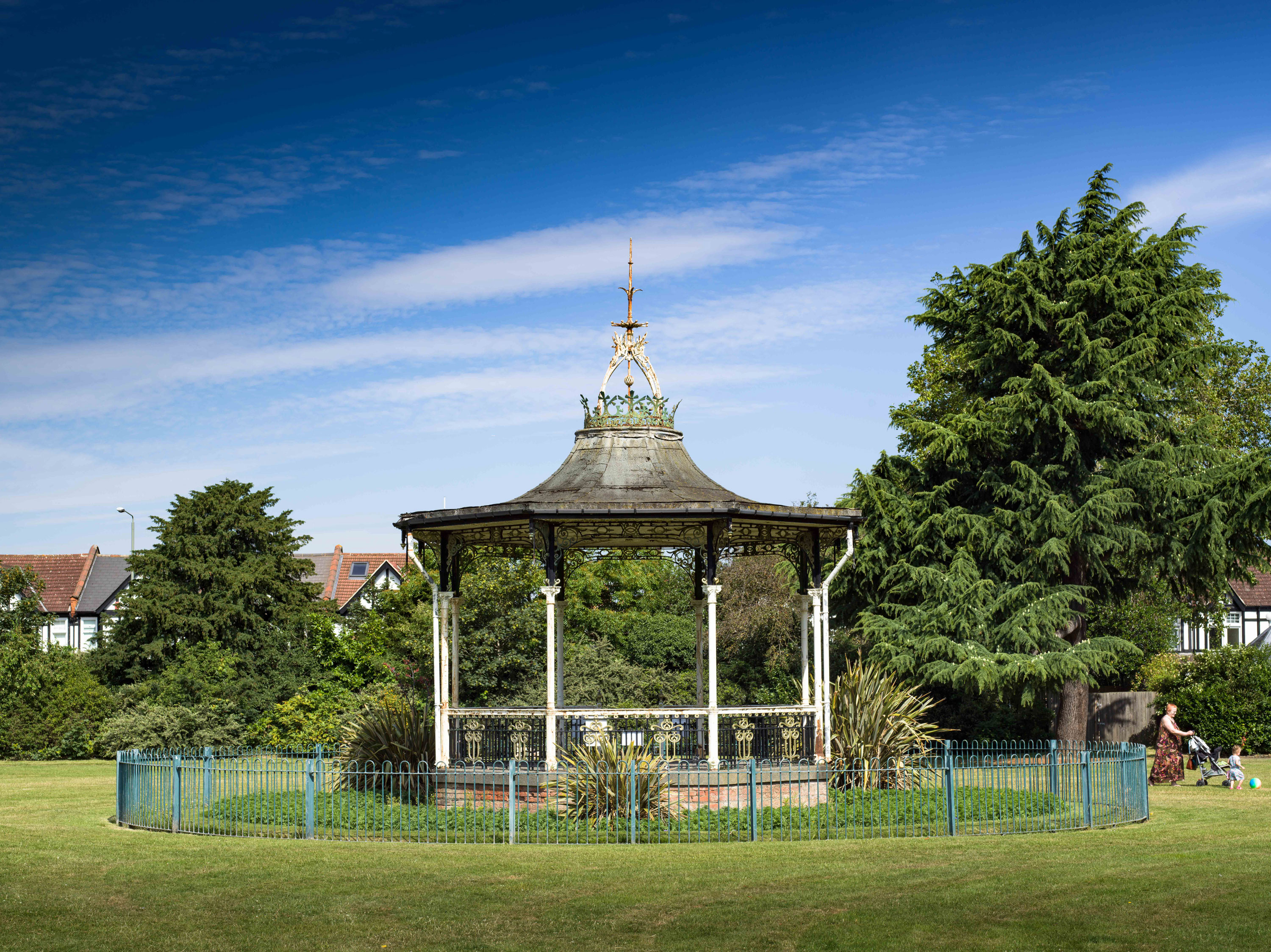 Image of the "Bowie Bandstand" in Beckenham during the summer of 2019