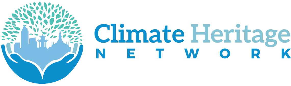 Logo of Climate Heritage Network.