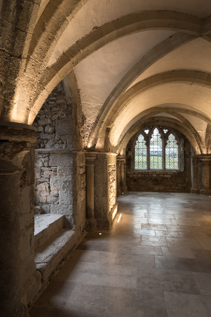 Image of the Crypt at the Cathedral showing the windows and new flooring.