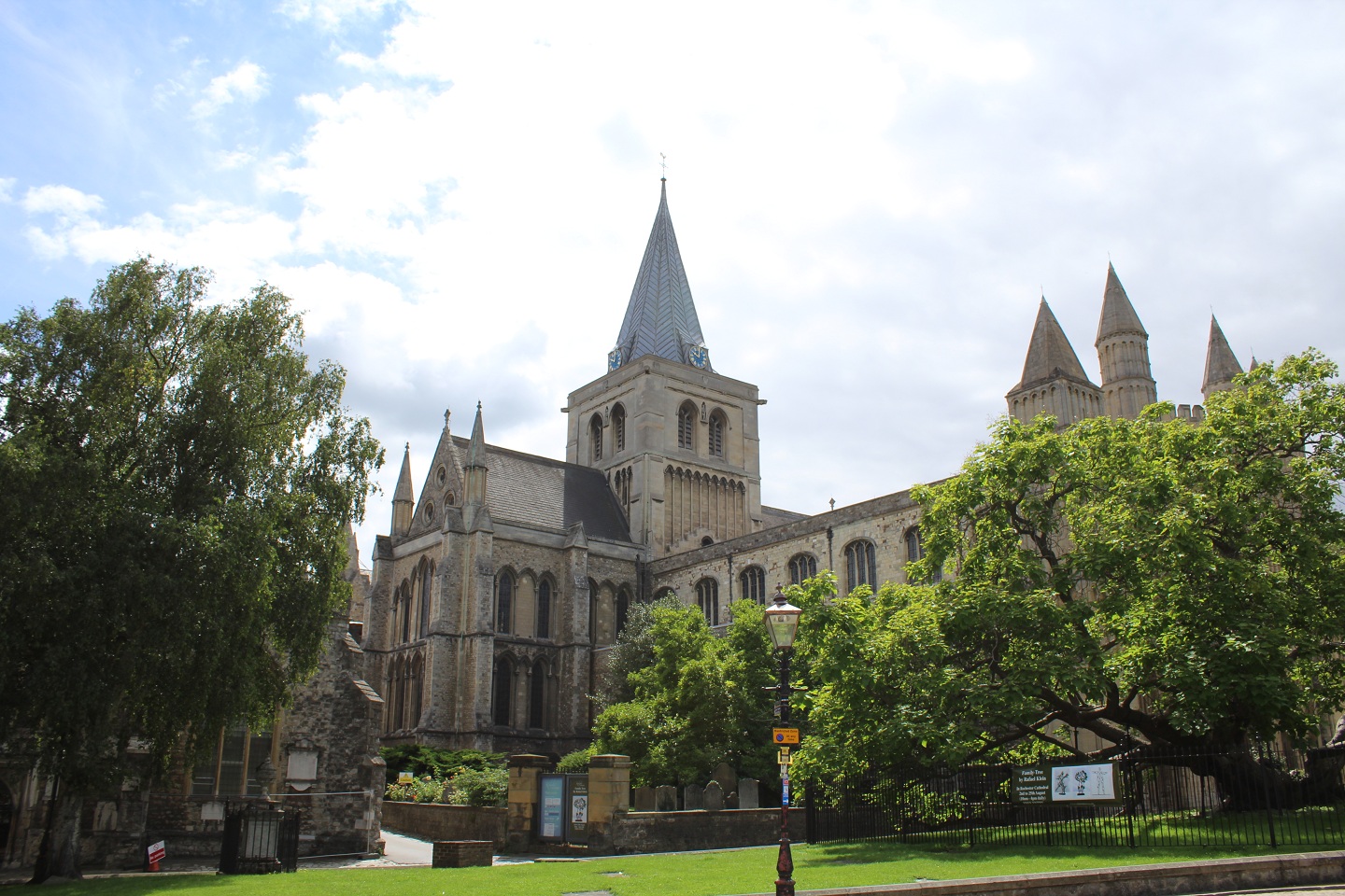Rochester Cathedral exterior view.