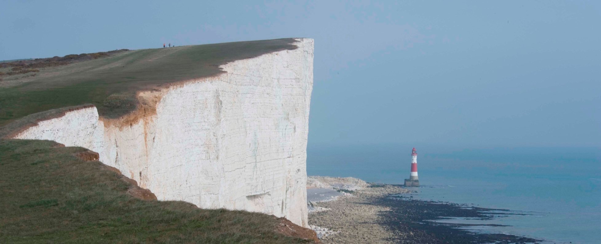 Visible coastal erosion at Beachy Head, Sussex