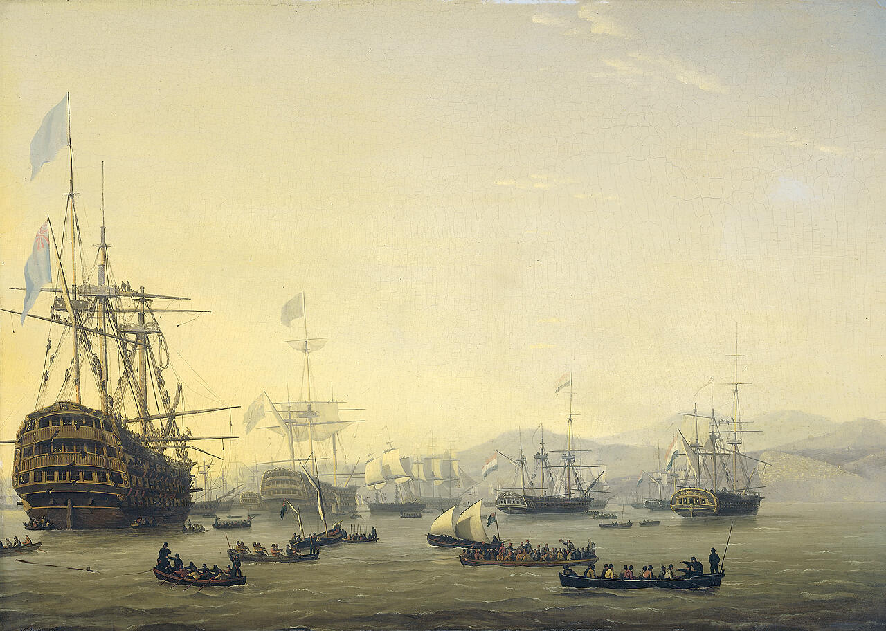Painting of ships