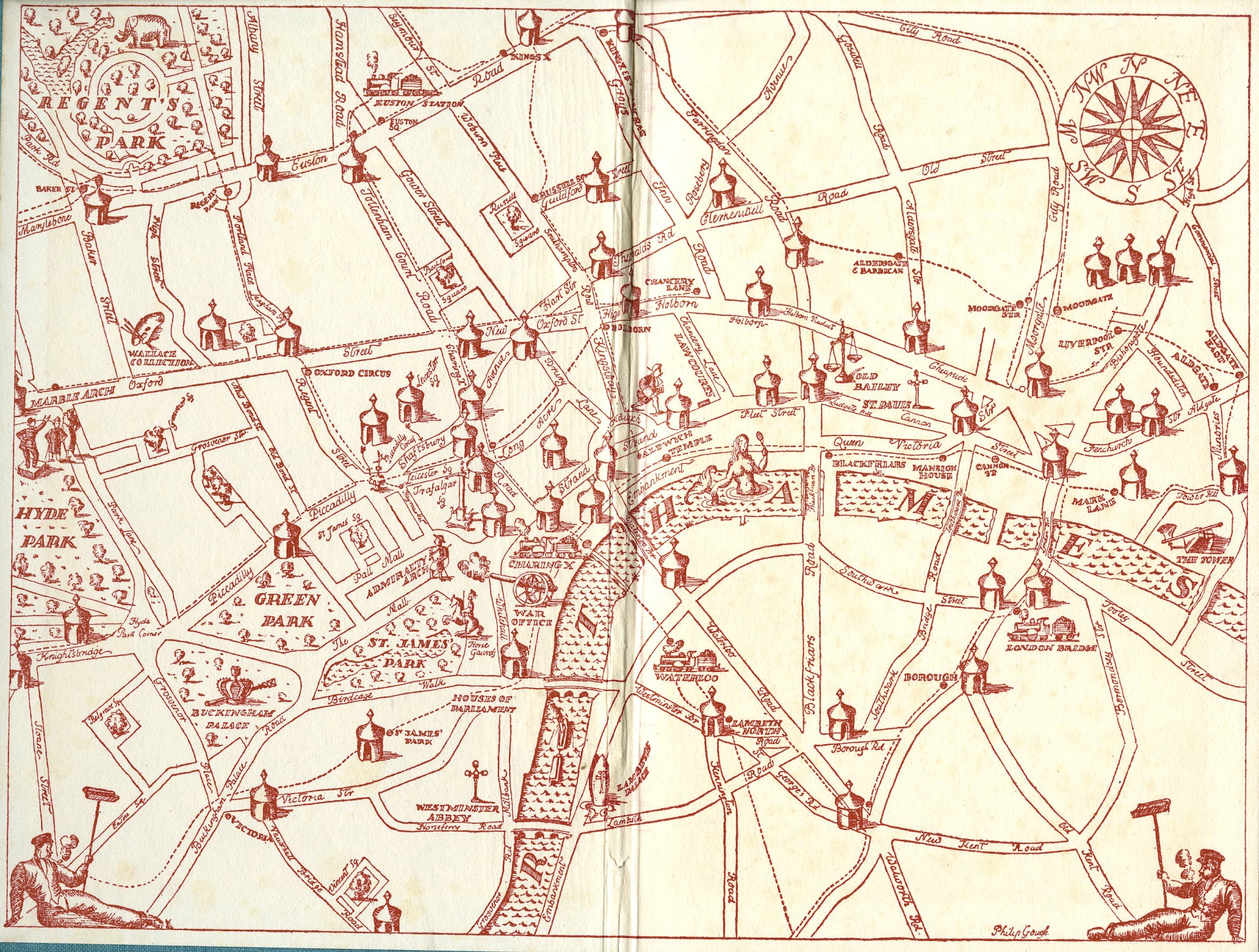 Map of public lavatories in London in 1937.