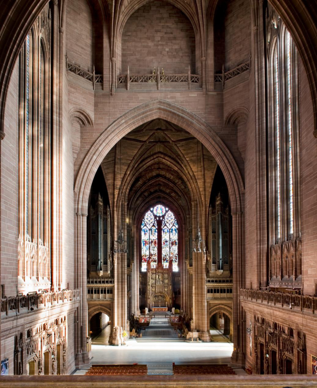 Interior of Anglican Cathedral, Liverpool.