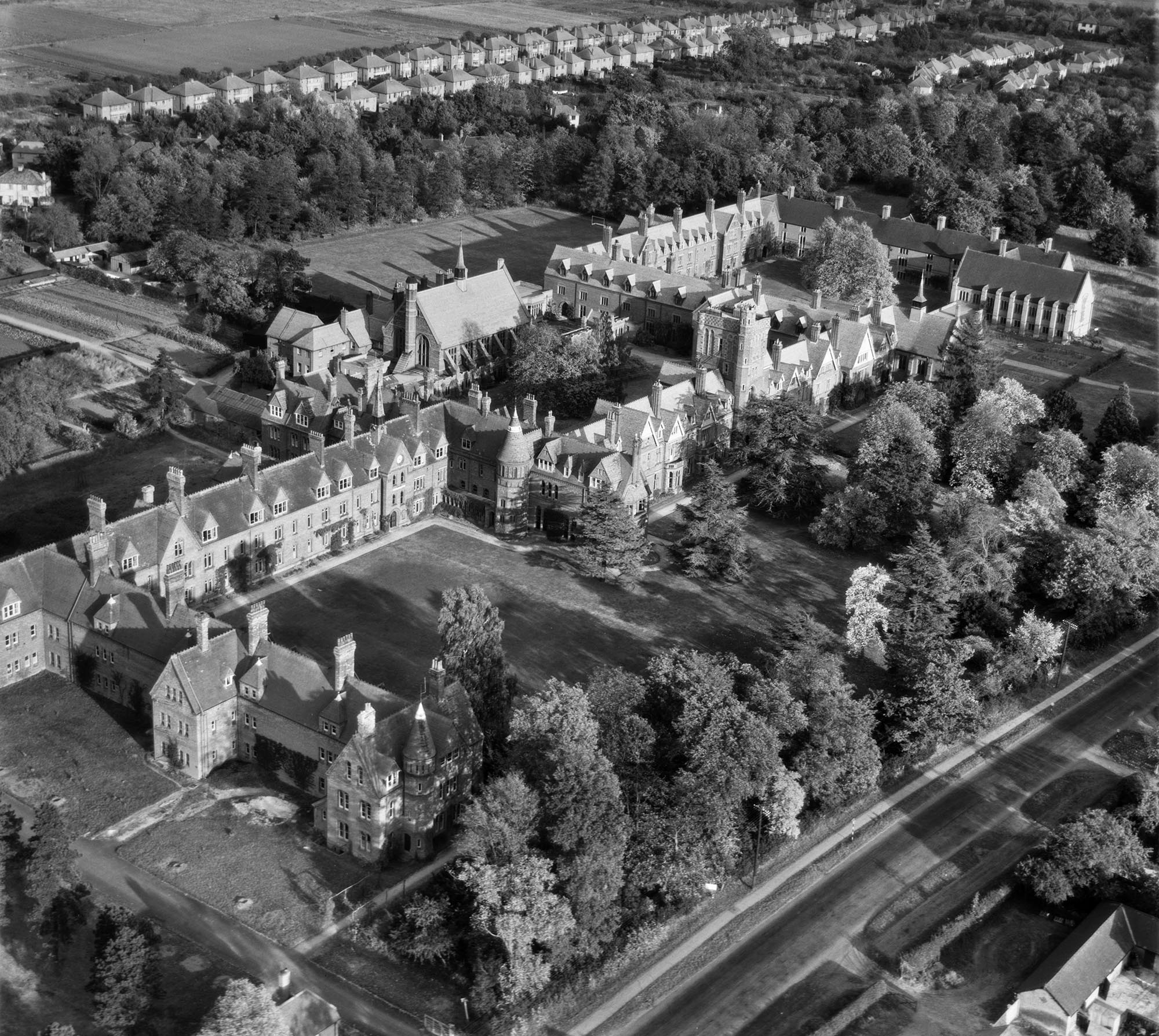 Aerial view of Girton College