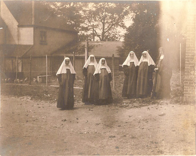 Sisters in the grounds of St Marye's Convent, Portslade, 1905, archive ref. IIF/37/2/3/1
Reproduced by permission of the Generalate of the Poor Servants of the Mother of God