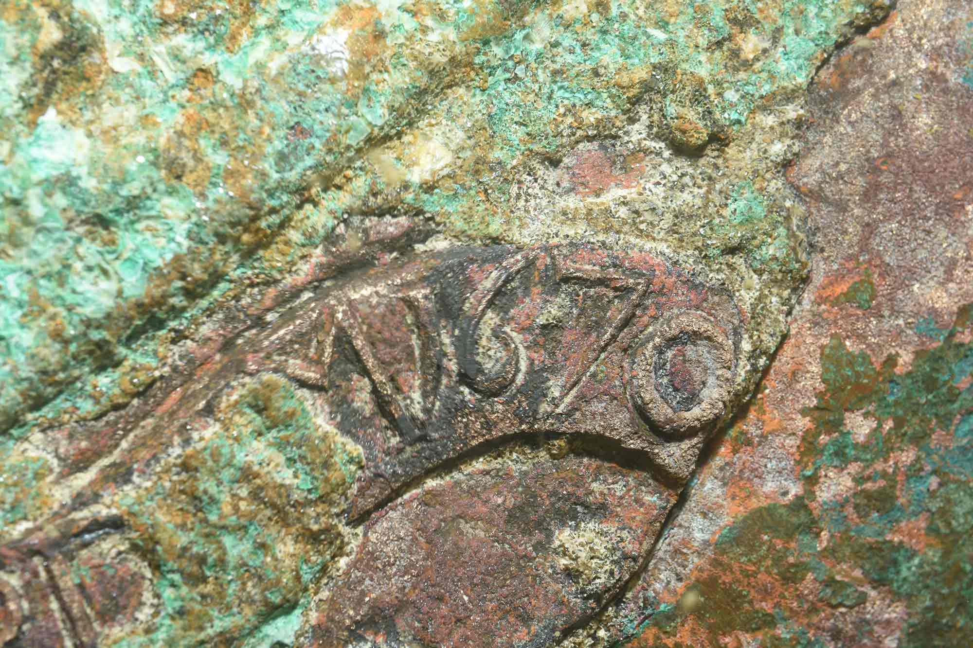 Detail of the date "1670" found on a gun
