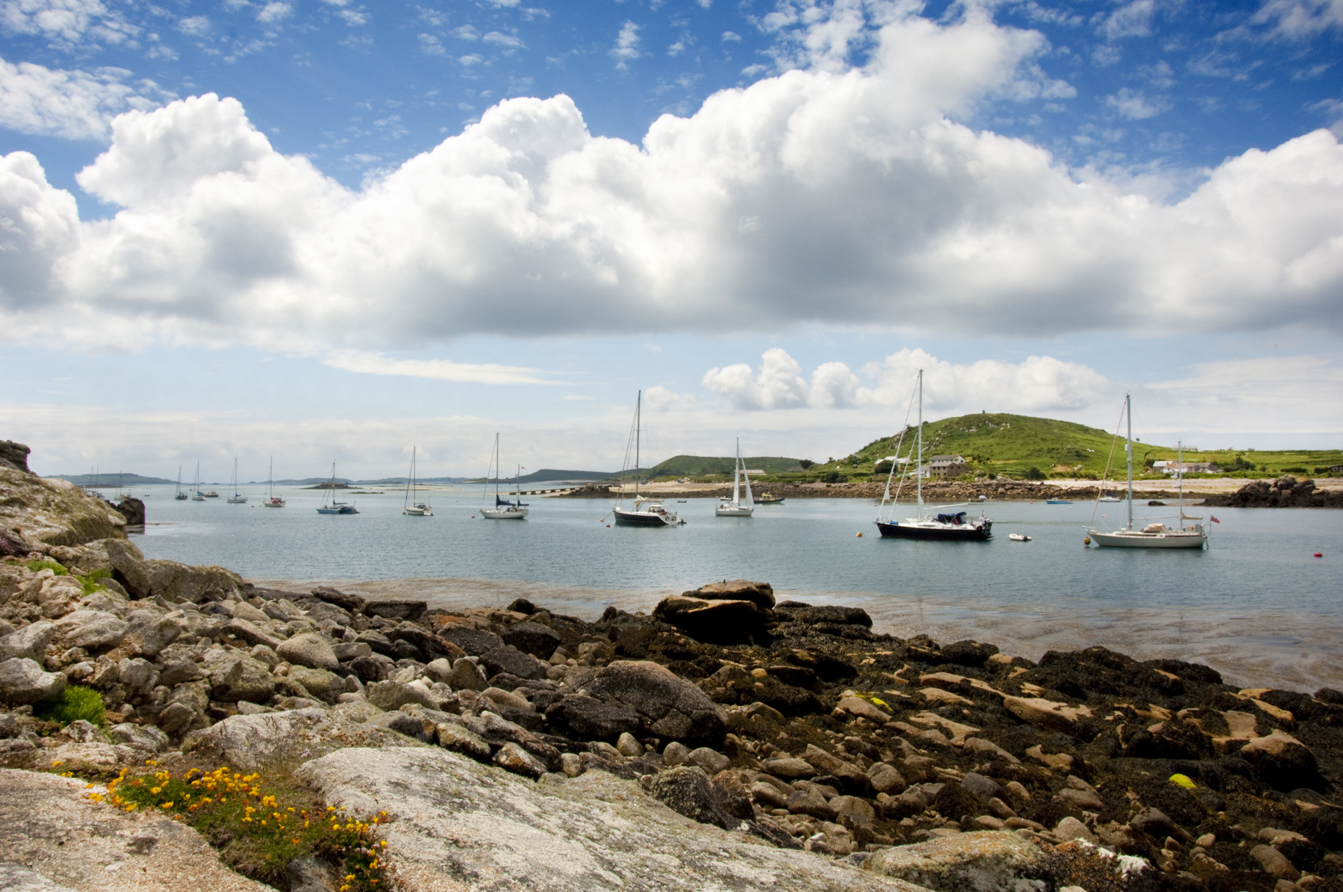 View to Isle of Bryher from Cromwell's Castle, Tresco.