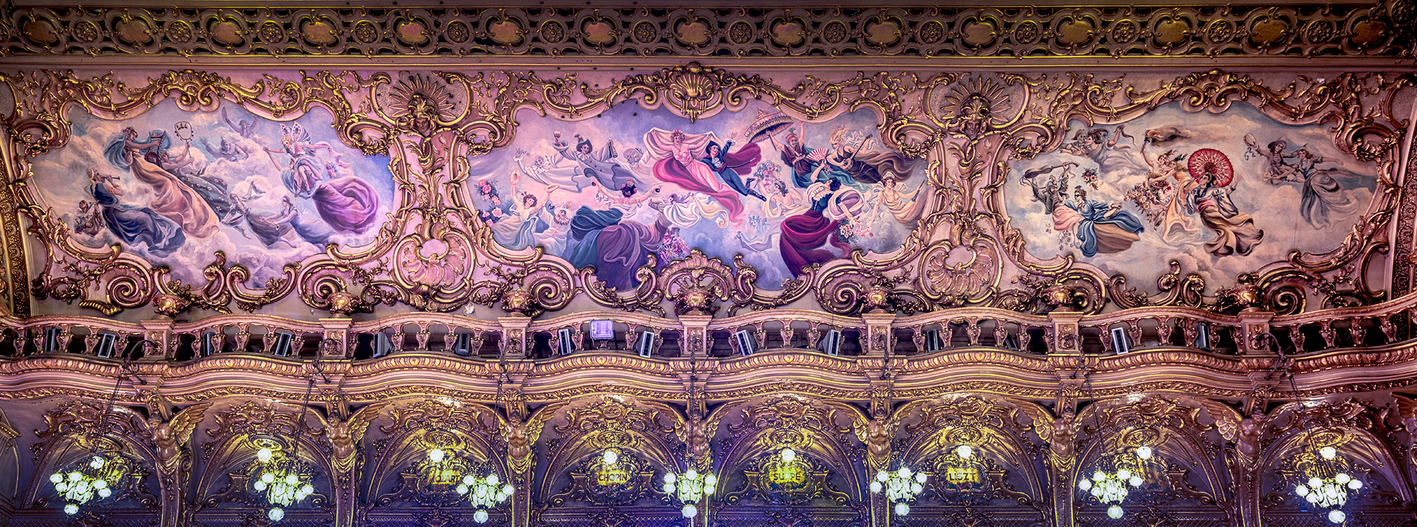 Detail of the ceiling inside Blackpool Tower Ballroom