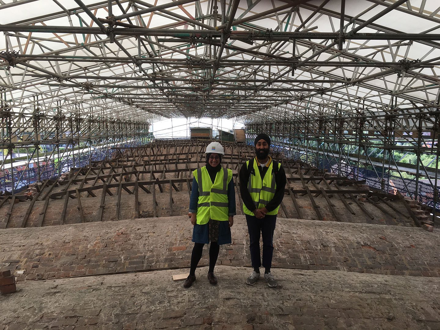 Historic England Placement students from the West Midlands office, visited Shrewsbury Flaxmill Maltings history and significance of the site.