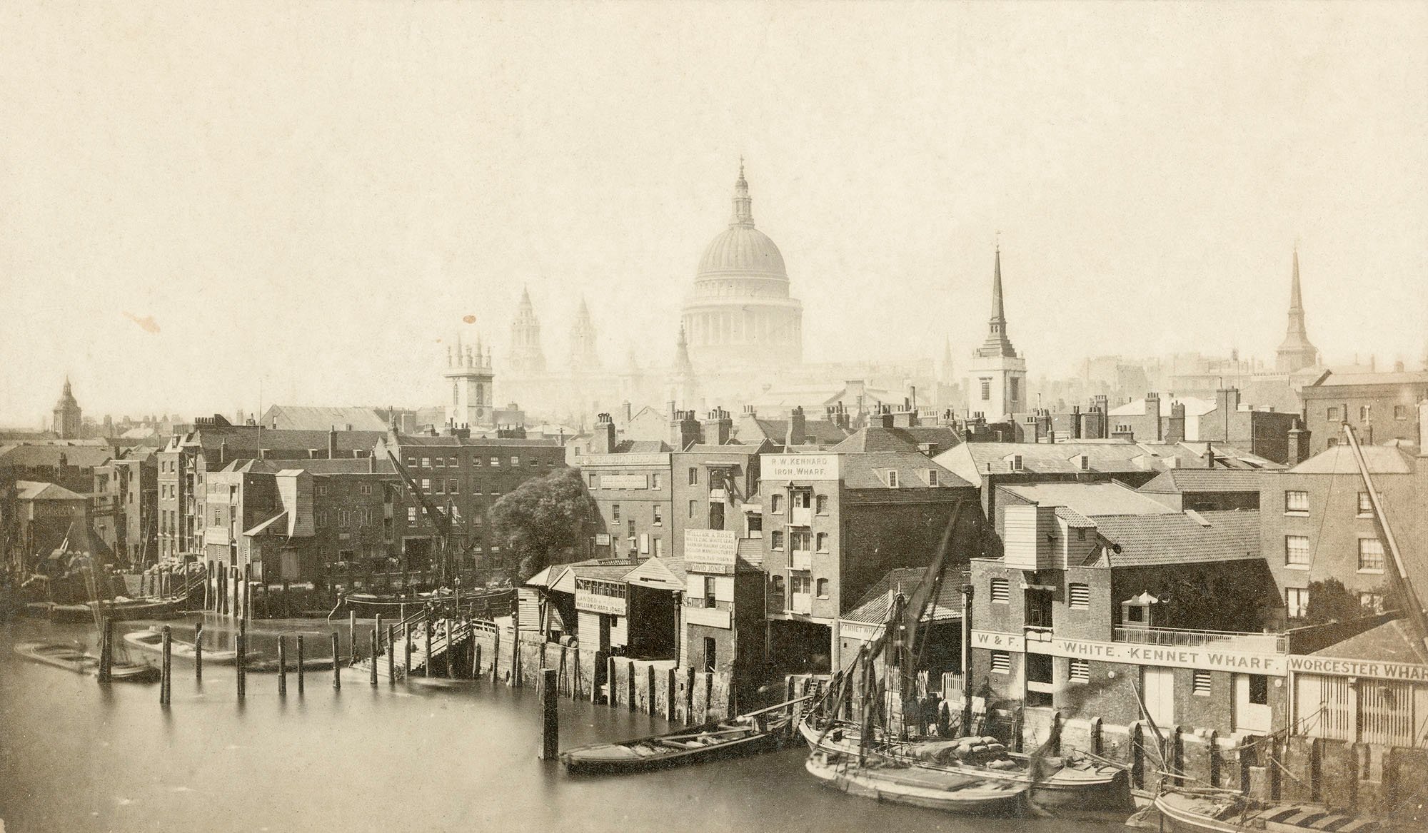 St Paul's Cathedral from Southwark Bridge, City of London, 1855-9