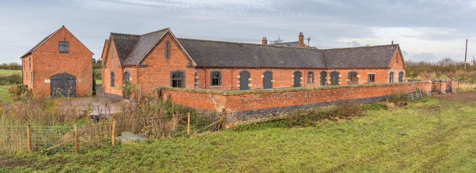 North Shropshire red brick farmstead shippon conversion.