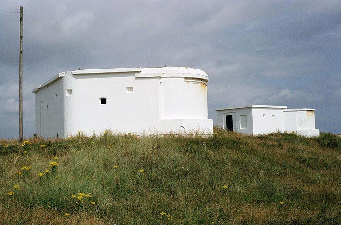 Defence Electric Light Emplacement, Blythe, Northumberland This structure, opened in 1914, housed searchlights to illuminate the sea off the east coast to spot German warships and U-boats. Listed Grade II. (Ioe 236083/14650/02)